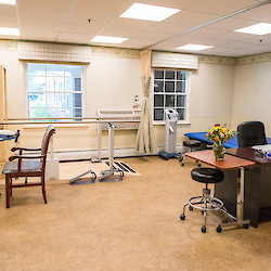 Physical Therapy room with exercise equipment at 60 West