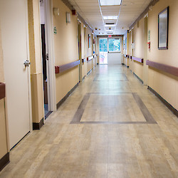 Hallway in Patient Care Unit at 60 West in Rocky Hill, CT